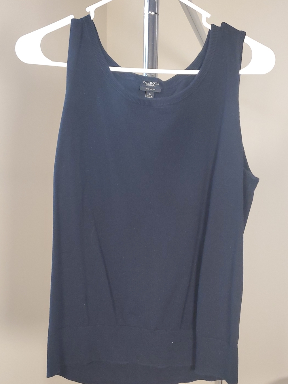 Talbots Black Sleeveless Knit Tank